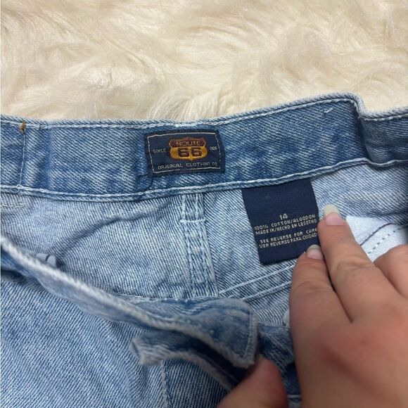 Vintage Route 66 High waisted Jeans (size 14 youth) - Picture 4 of 9
